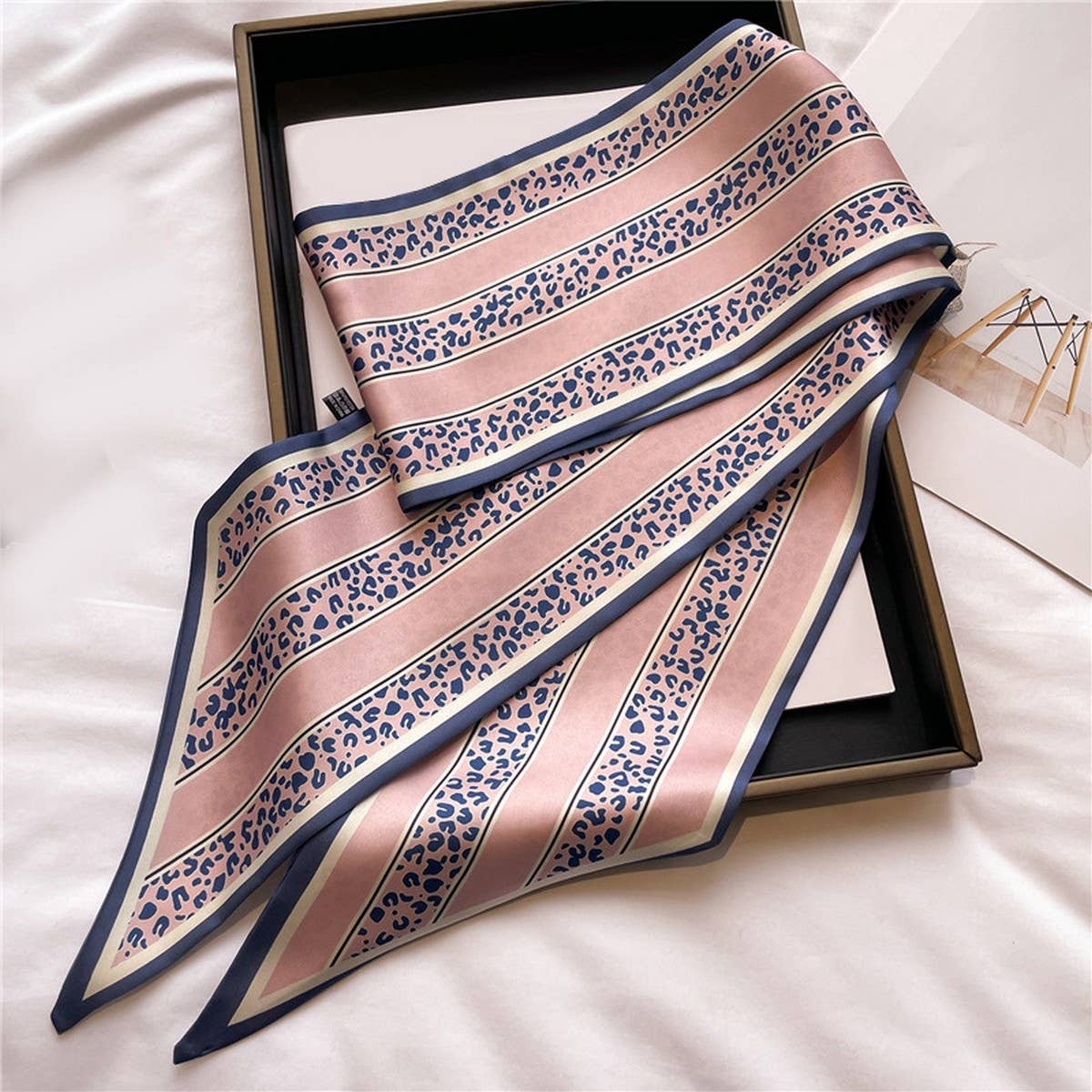 THIN SCARF FASHION PRINT RIBBON HEAD SCARF_CWASC1511