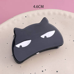 CAT ACETATE HAIR CLAW CUTE CHIC METAL SHARK CLIP_CWAHA0564