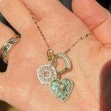 GEMSTONE HEART LOCKET NECKLACE SPARKLING LOVE_CWMM6956