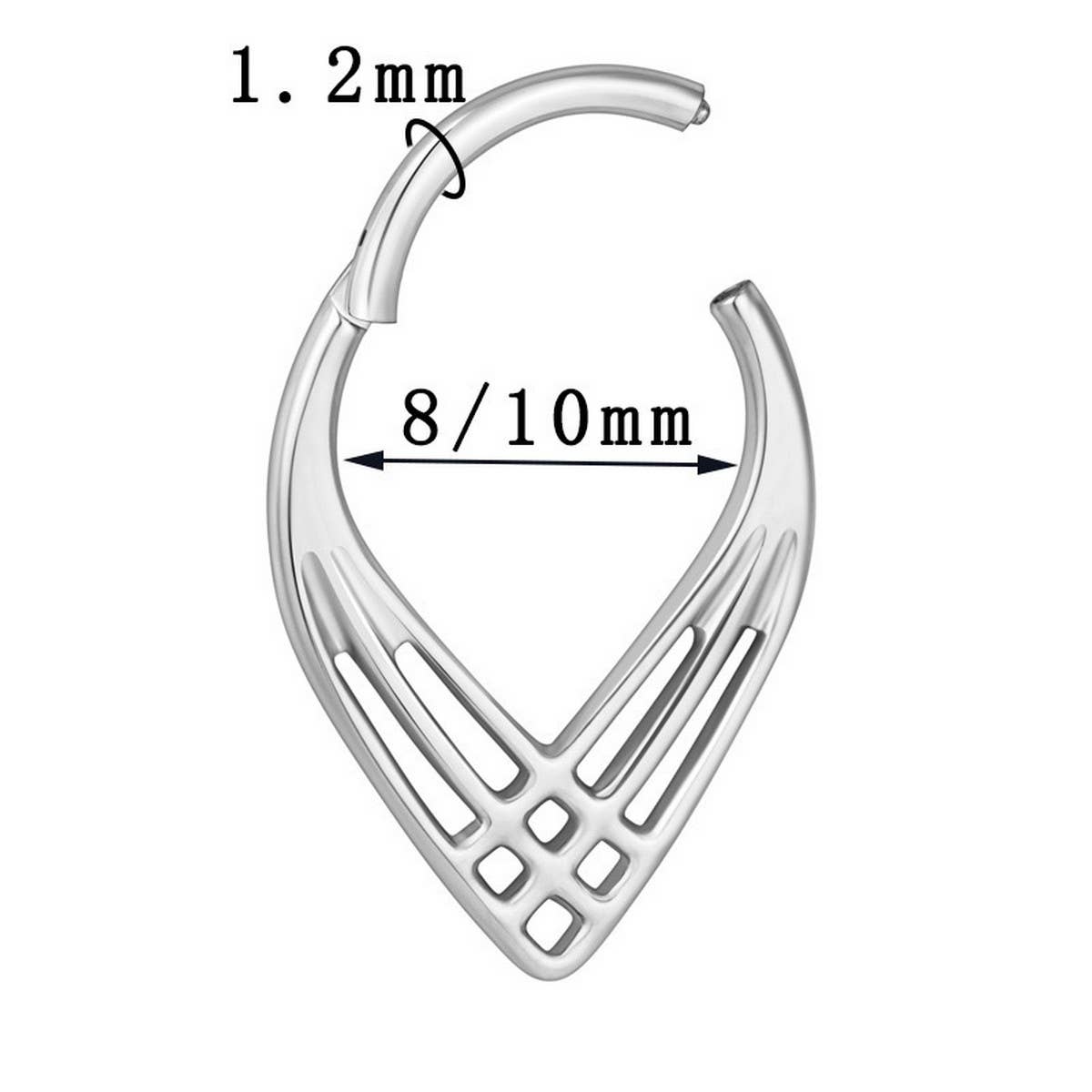 NEW PUNK POLISHED STEEL TEARDROP SEPTUM RING_CWMM9604