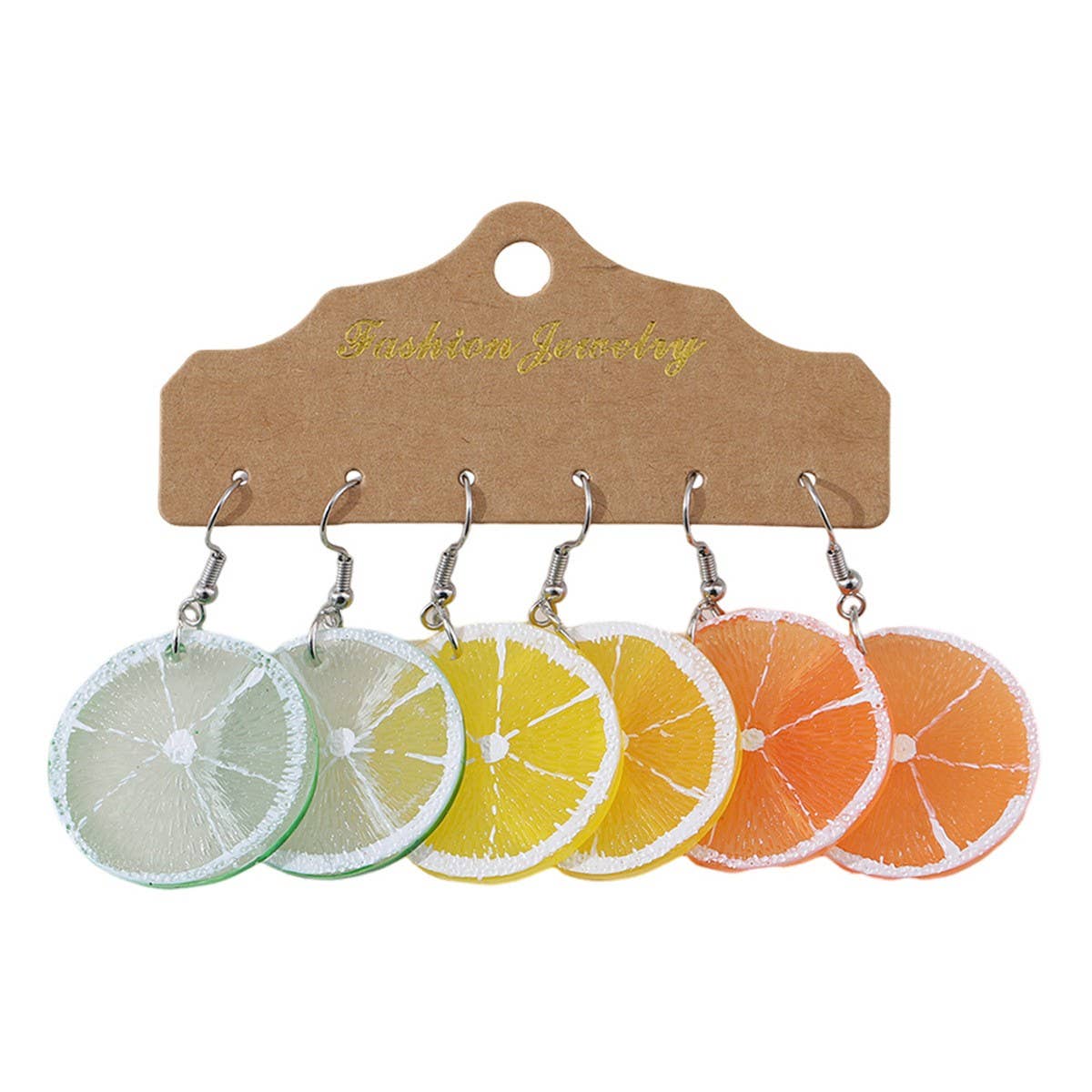 CREATIVE SWEET FRUIT LEMON PENDANT EARRINGS_CWAJE2010