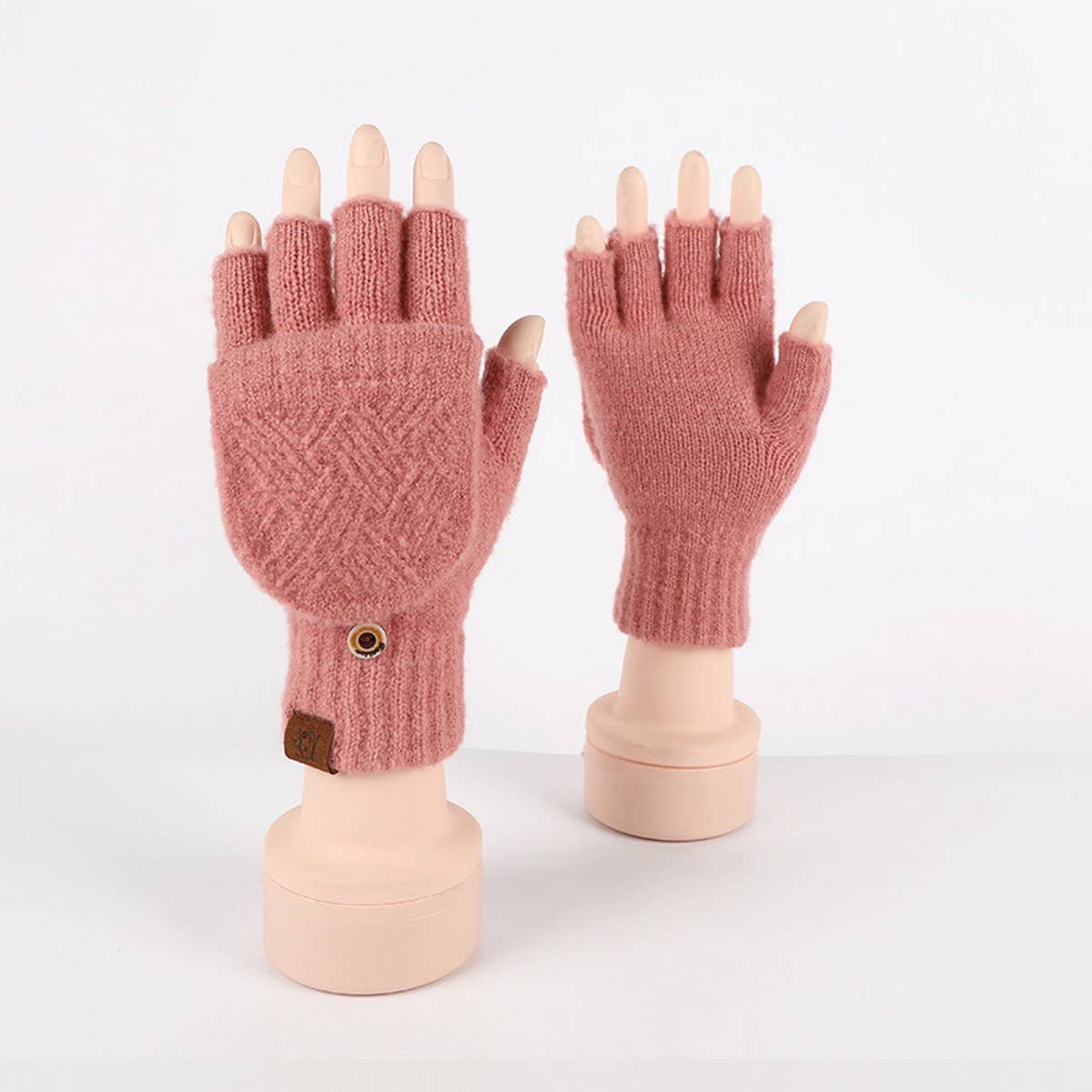 Winter Cold Protection Warm Half Finger Gloves_Cwmm2884
