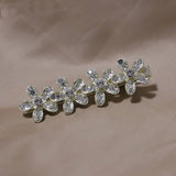 RHINESTONE FLORAL HAIR CLIP SIDE DUCKBILL BANG PIN_CWAHA4743