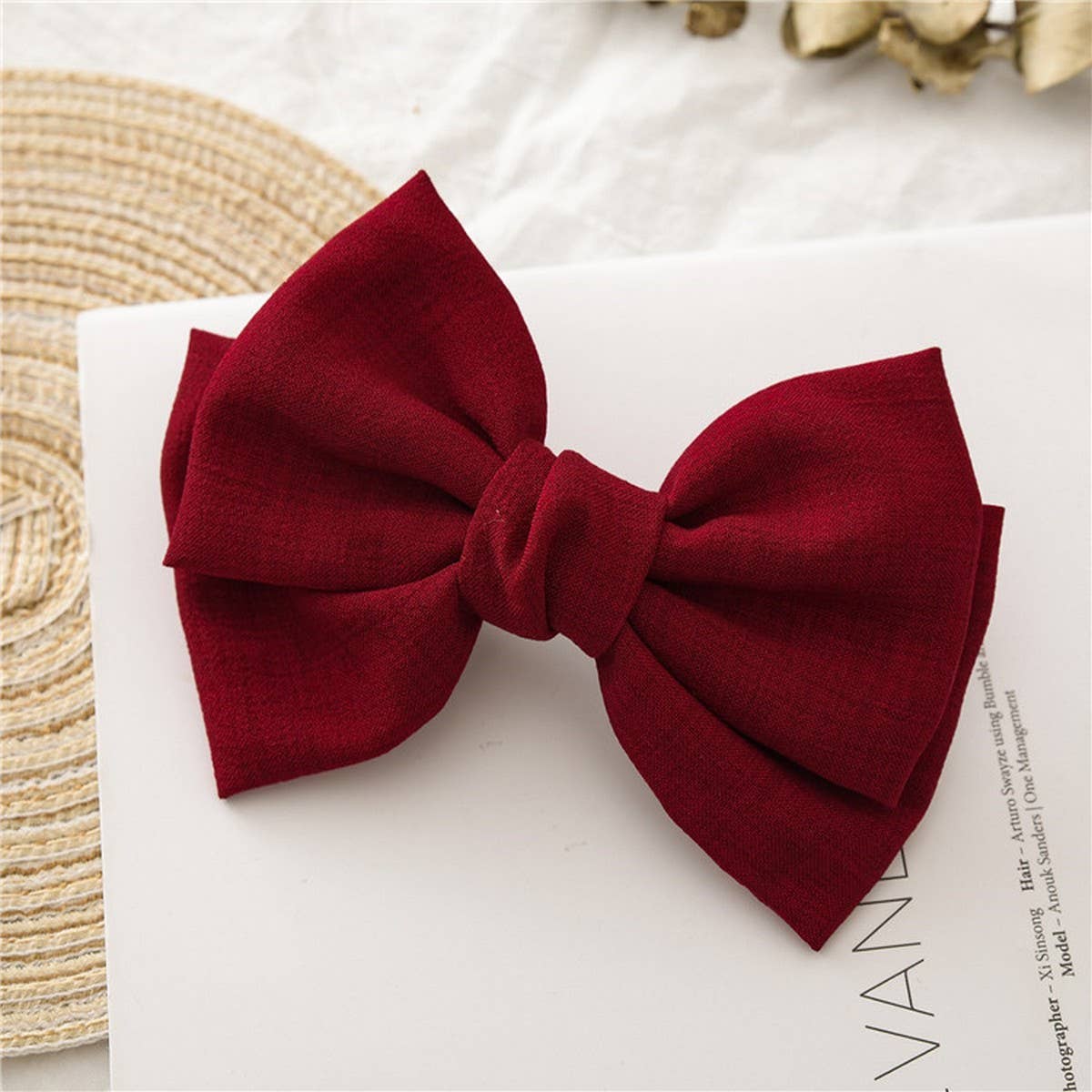 Women Knotted Bow Hair Clip_Cwaha0836