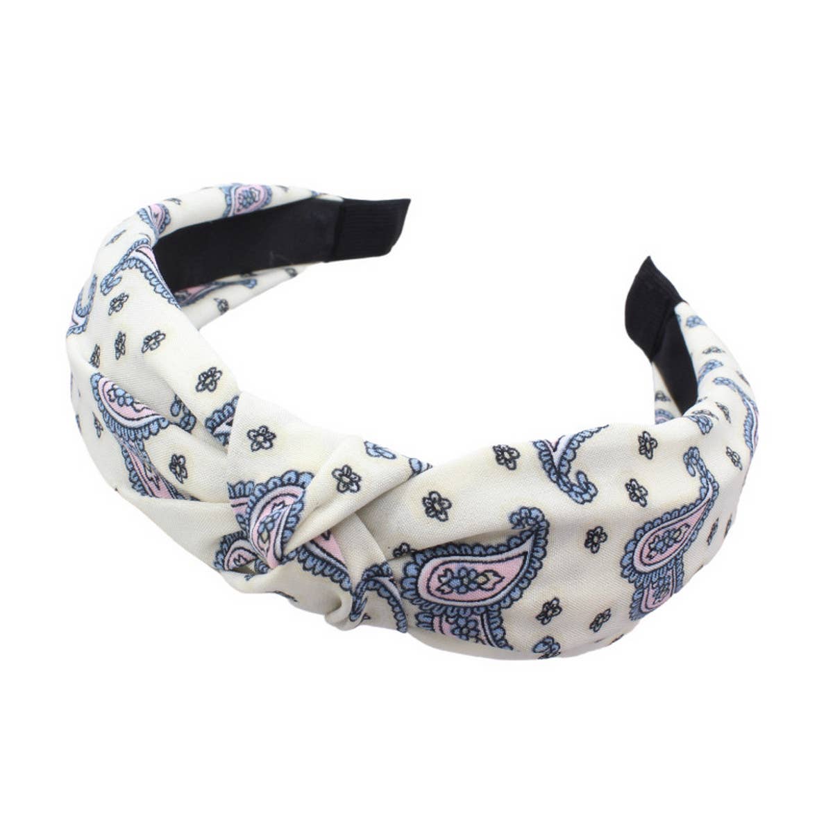 SIMPLE WIDE BRIMMED FABRIC PRINTED HEADBAND_CWAHA1687