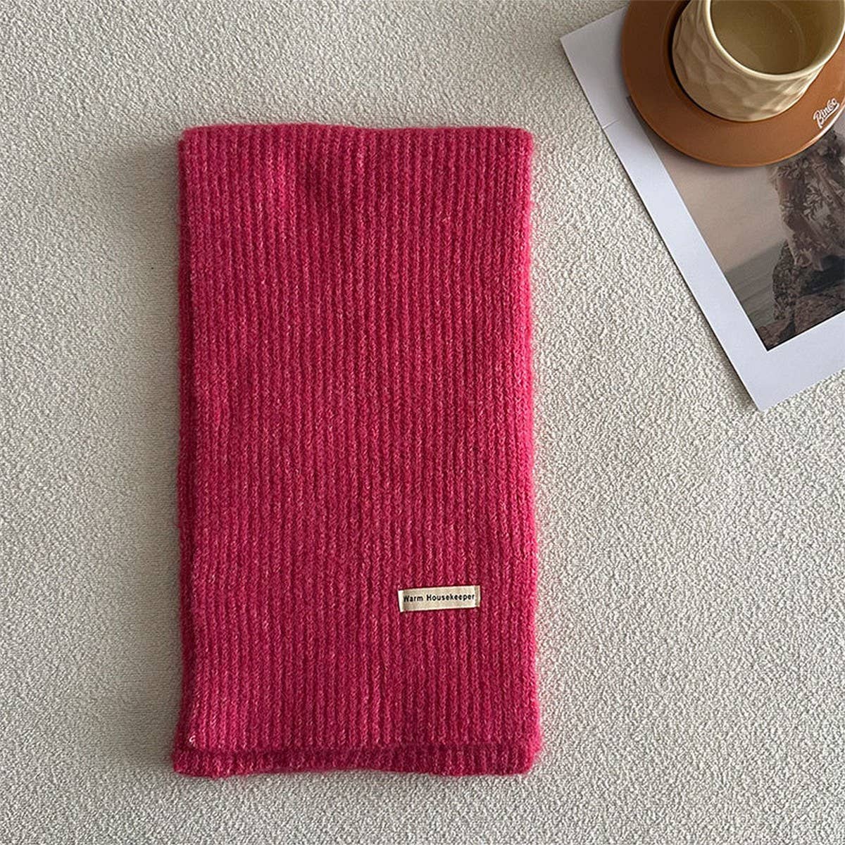 Winter Solid Wool Blend Scarf Soft And Versatile_Cwasc2286