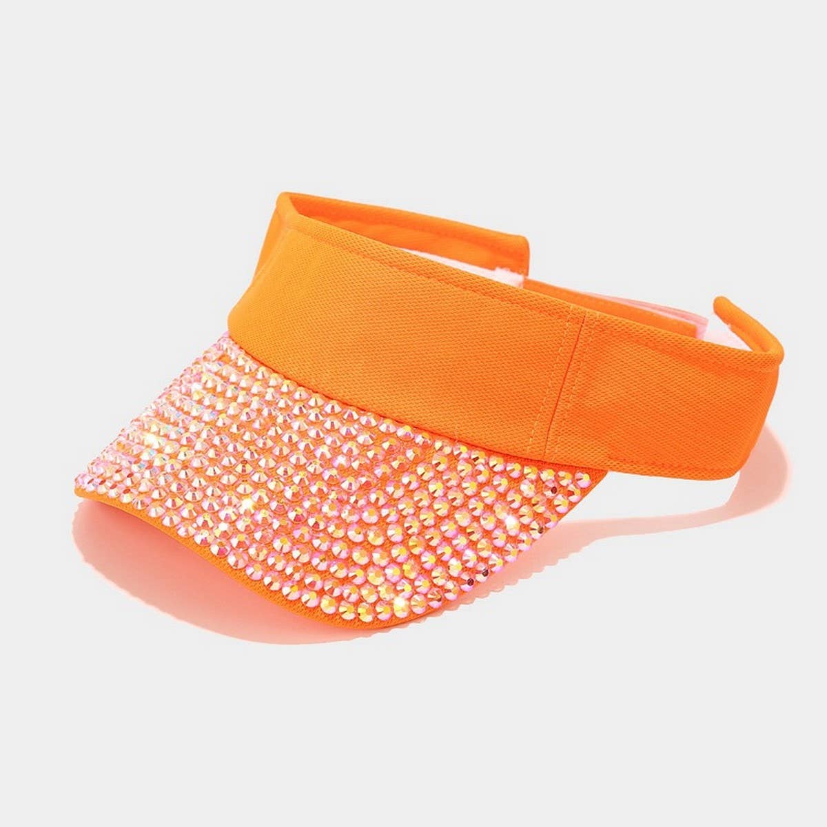 RHINESTONE VISOR HAT TRENDY SUNSHADE BASEBALL CAP_CWAH3291