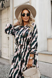 Stylish Zebra-Print Dress With Bow Waist