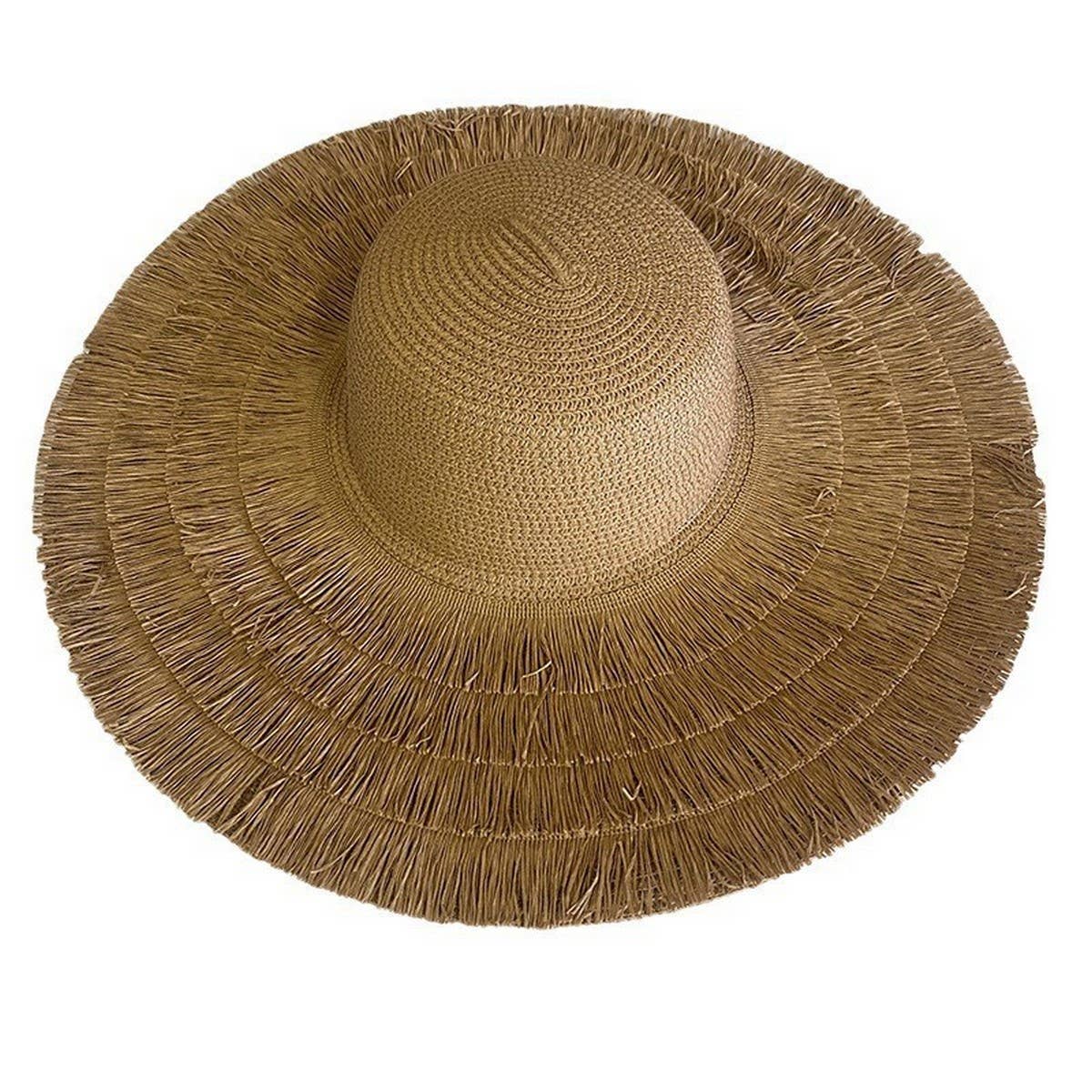 SUMMER TRAVEL STRAW HAT WOMENS LARGE BRIM CASUAL_CWAH1172