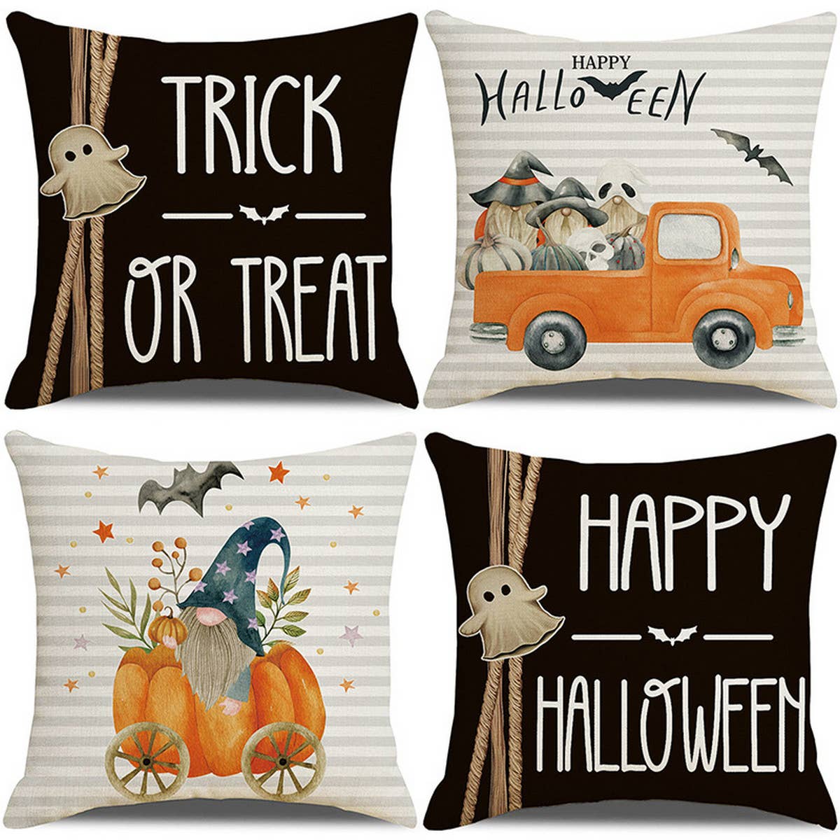 HALLOWEEN GHOST FACE PUMPKIN PILLOWCASE_CWMM1340