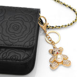 CUTE CREATIVE DIAMOND STUDDED TEDDY BEAR KEYCHAIN_CWAJE0954