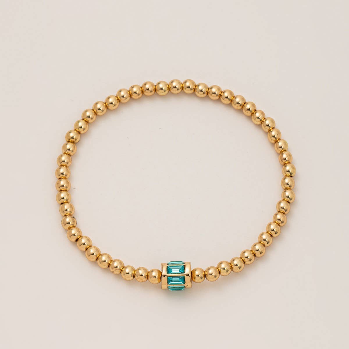 BEAD BIRTHSTONE BRACELET DECEMBER ZIRCON CHARM_CWMM6959