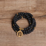 108 GOLDEN TREE OF LIFE PENDANT BEADED BRACELET_CWAJE3943