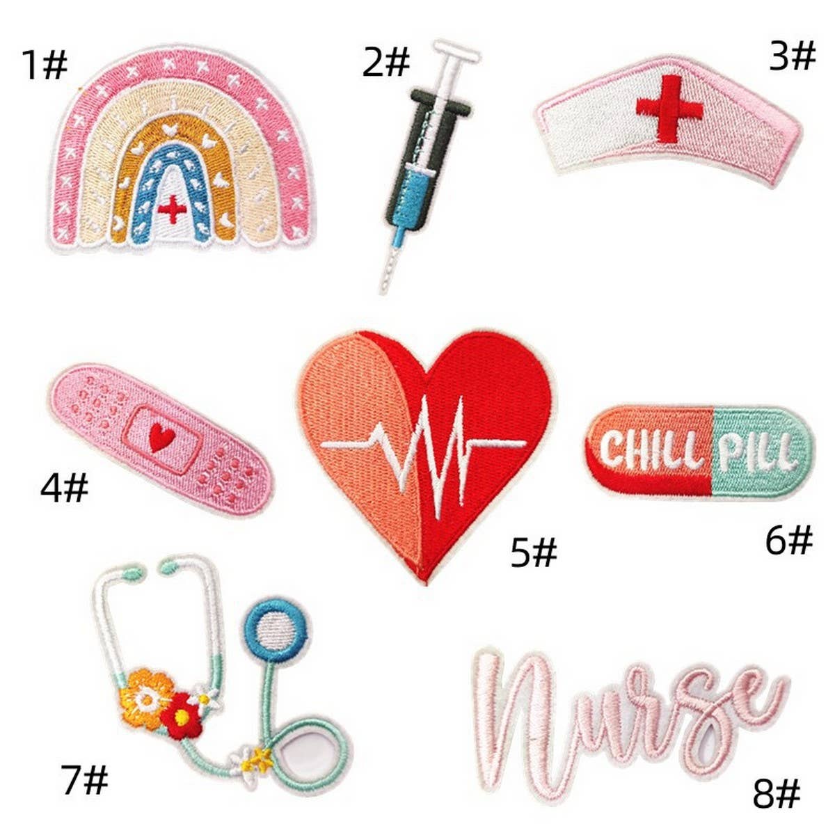 NURSE CARTOON ANIME EMBROIDERED PATCH_CWMM4035