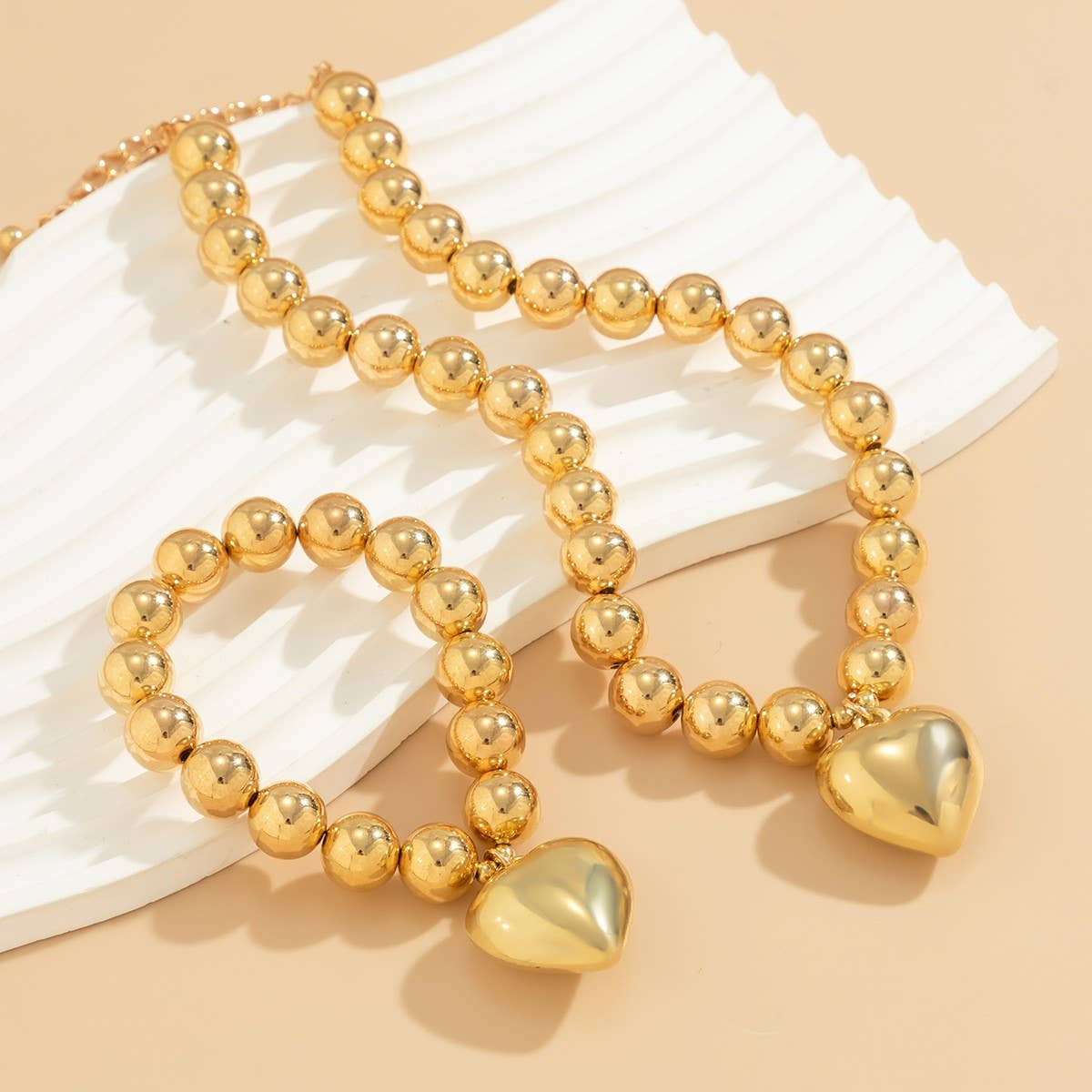 IMITATION PEARL HEART SHAPED PENDANT NECKLACE_CWAJE1166