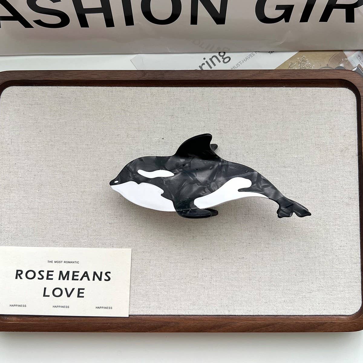 OCEAN HAIR CLAW DOLPHIN WHALE JELLYFISH LARGE CLIP_CWAHA5705