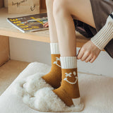 Extra Thick Cashmere Fleece Sleep Floor Socks_Cwms03328