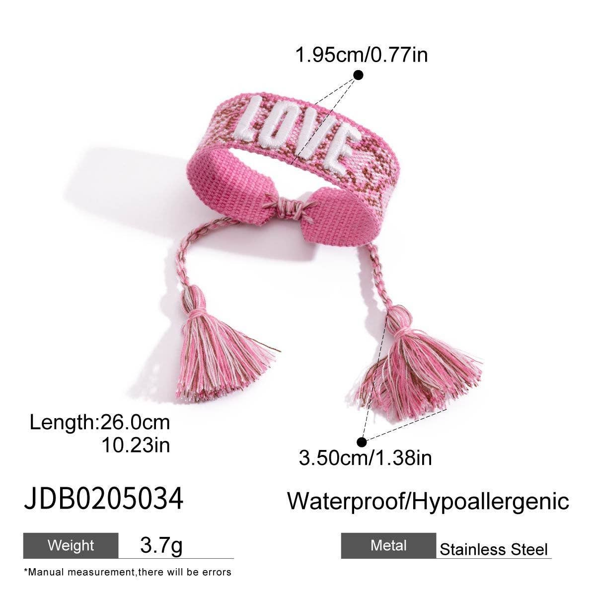 ADJUSTABLE COLORFUL CHERRY LEOPARD WOVEN BRACELET_CWAJE4711