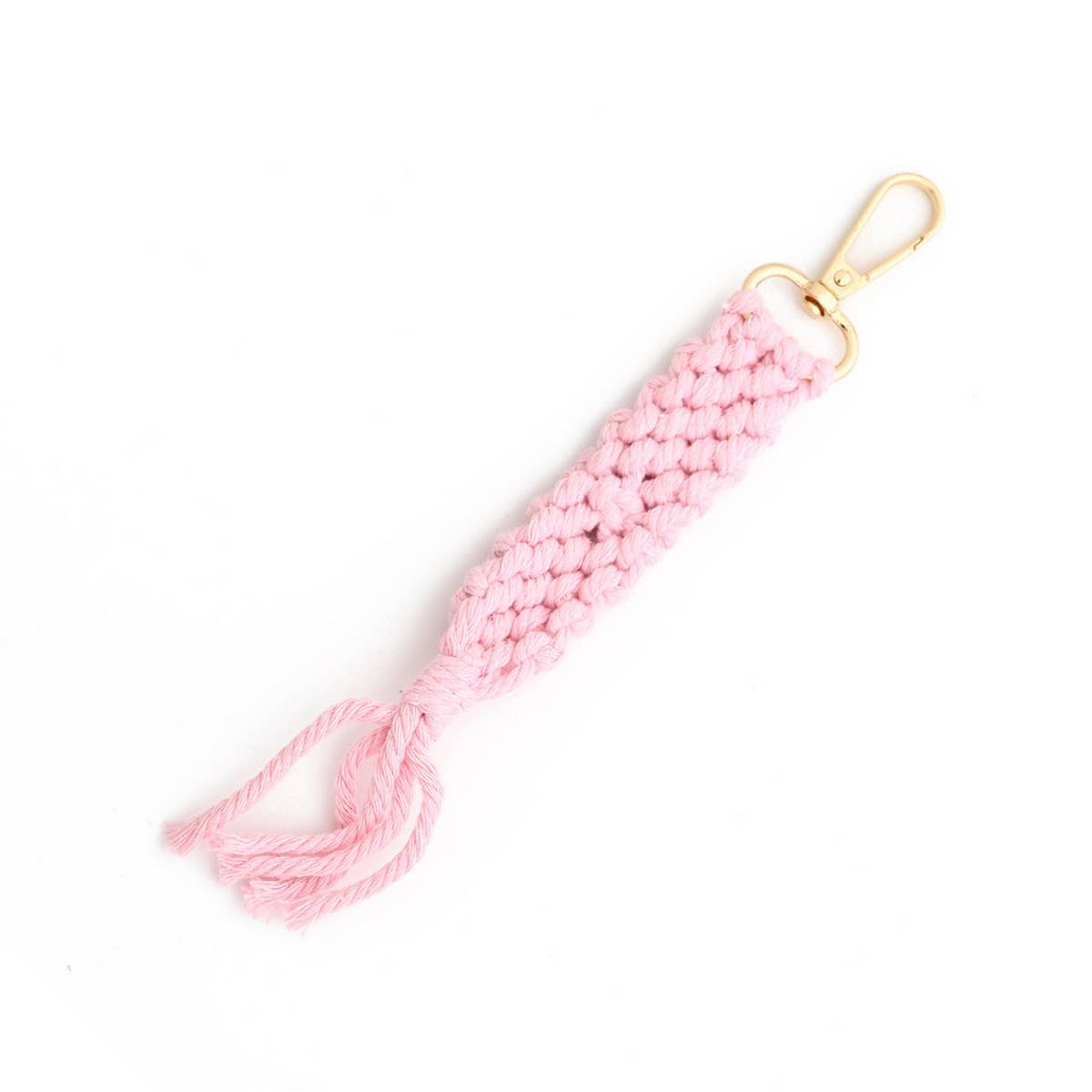 BOHO COTTON TASSEL KEYCHAIN HANDMADE WOVEN CHARM_CWAB5081