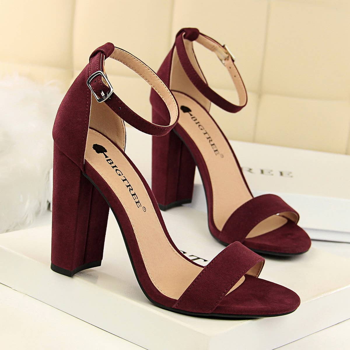 SIMPLE THICK HEEL WITH HIGH HEELS_CWSHH0050
