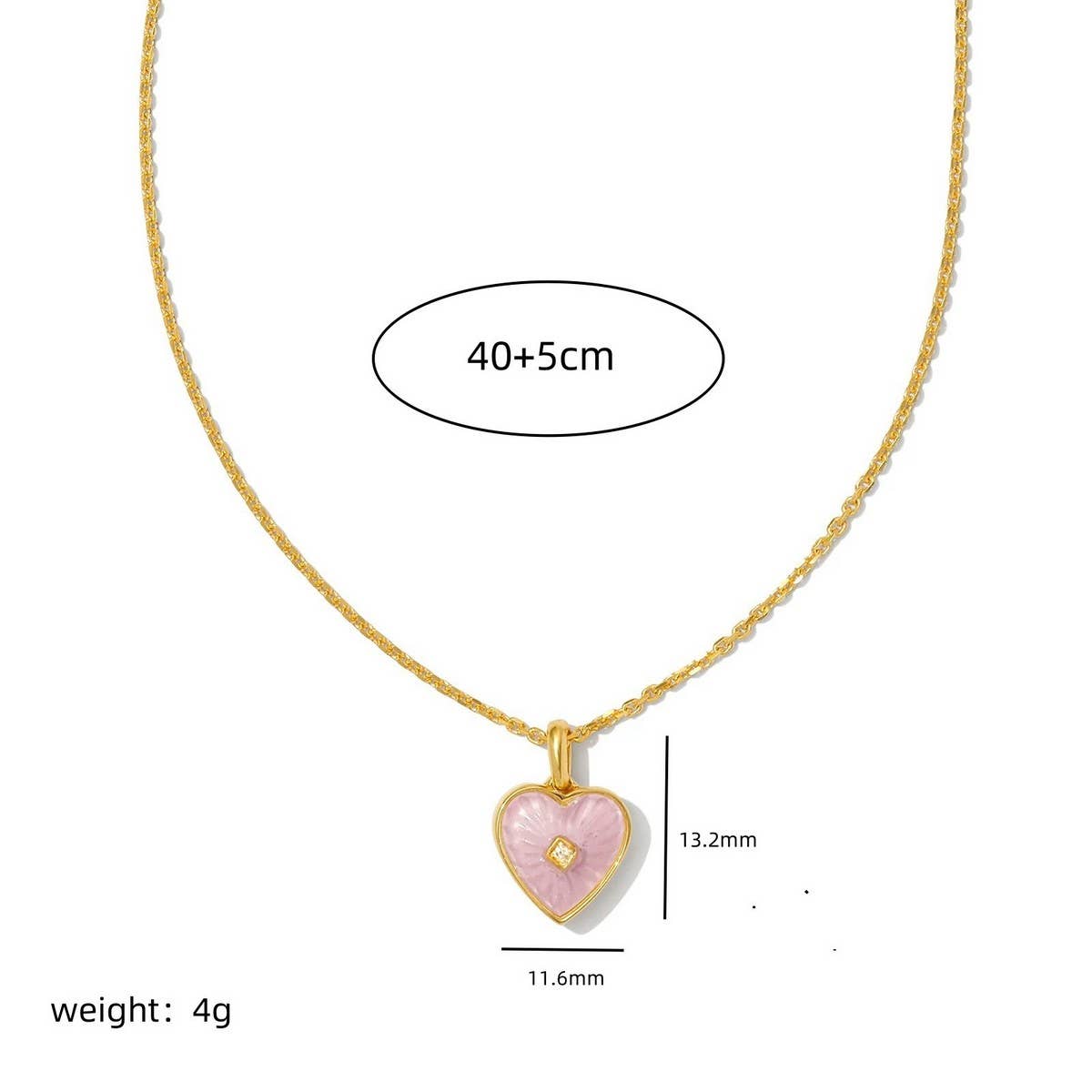 SWEET HEART SHELL PENDANT NECKLACE_CWMM5294