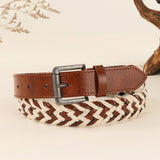 BOHO WOVEN PIN BUCKLE BELT MULTICOLOR CASUAL CHIC_CWABE1232
