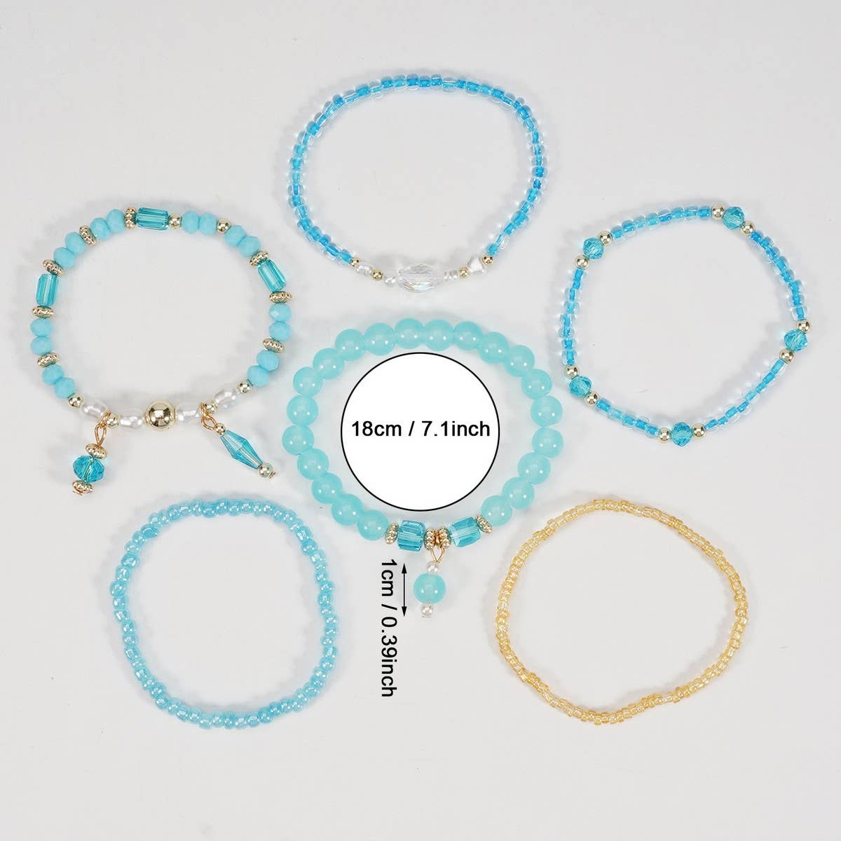 Cwaje05683_Boho Handmade Beaded Bracelet Set 6Pcs Women