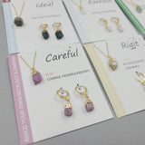 NATURAL STONE NECKLACE AND EARRING SET_CWAJE1055