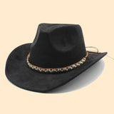 FELT SUEDE LIKE BEADED COWBOY FEDORA UNISEX HAT_CWAH0822