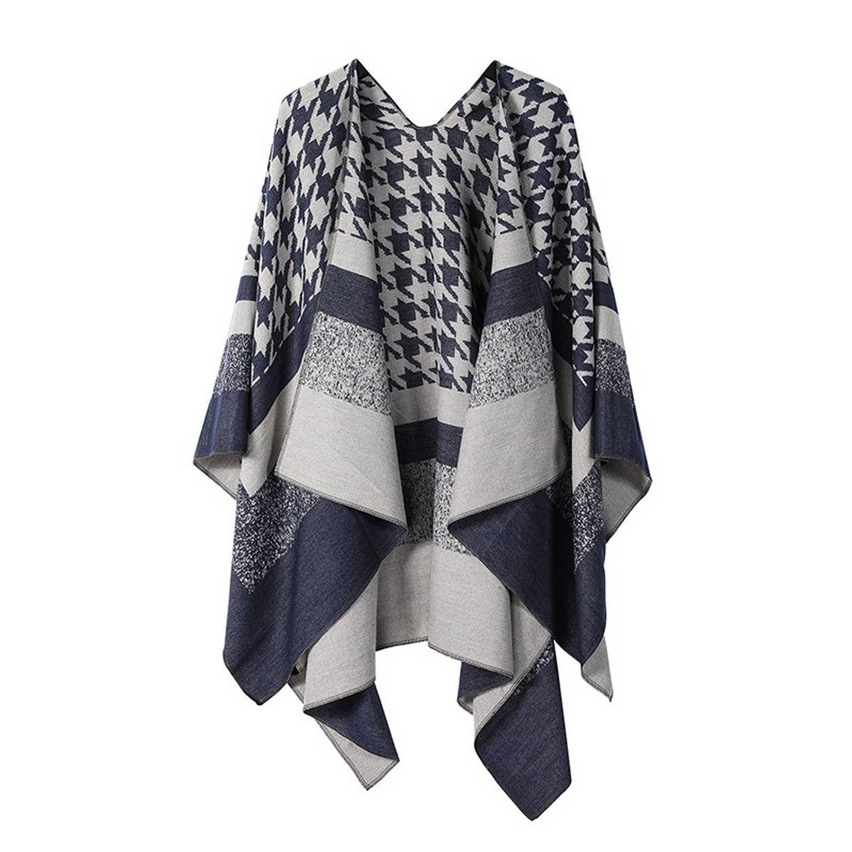 SOLID COLOR DOUBLE SIDED CAPE SHAWL OUTER CAPE_CWASC2132