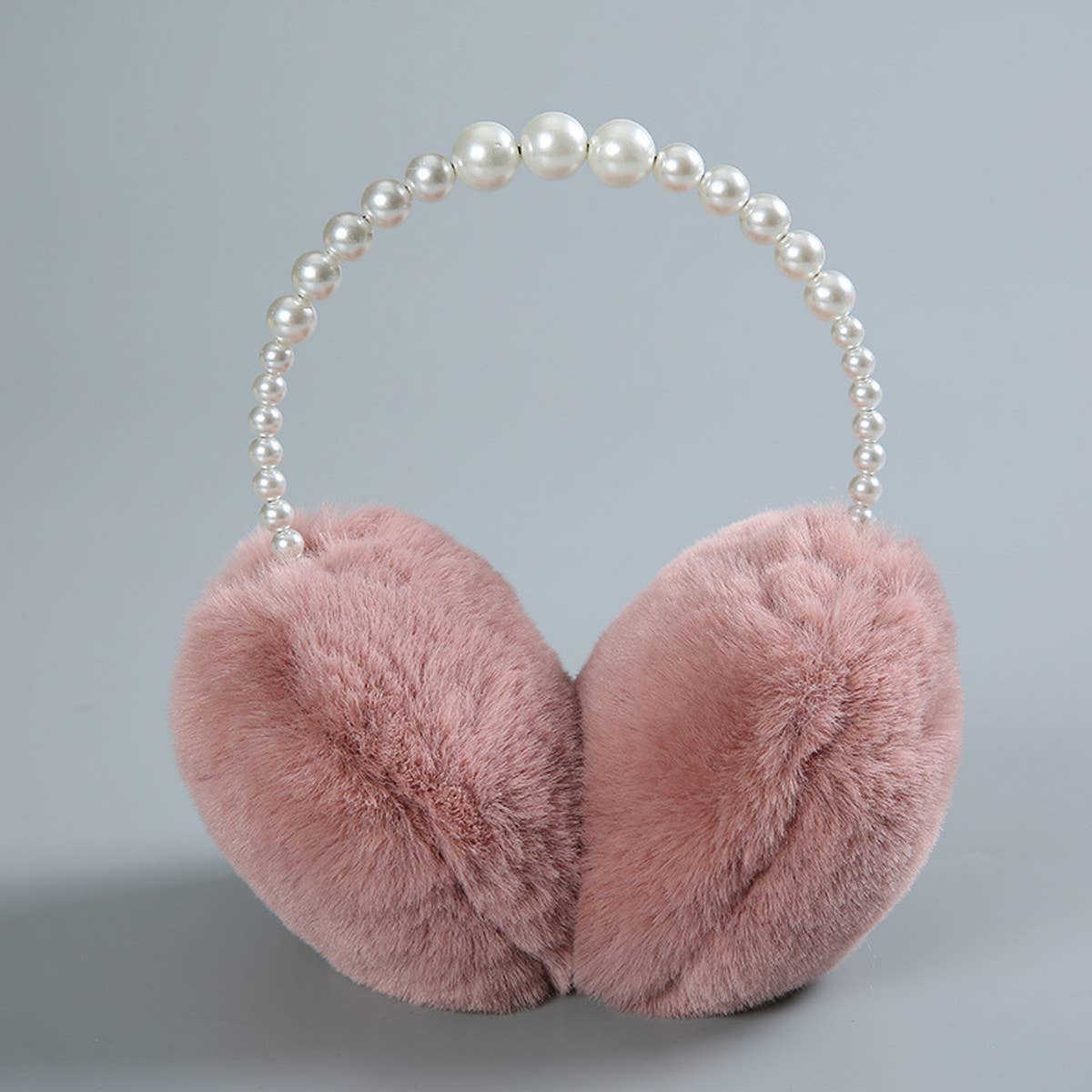 FASHIONABLE WARM PEARL EARMUFFS_CWMM1432