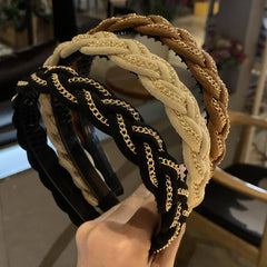 CHAIN DECOR BRAIDEDDESIGN HEADBAND_CWAHA0205