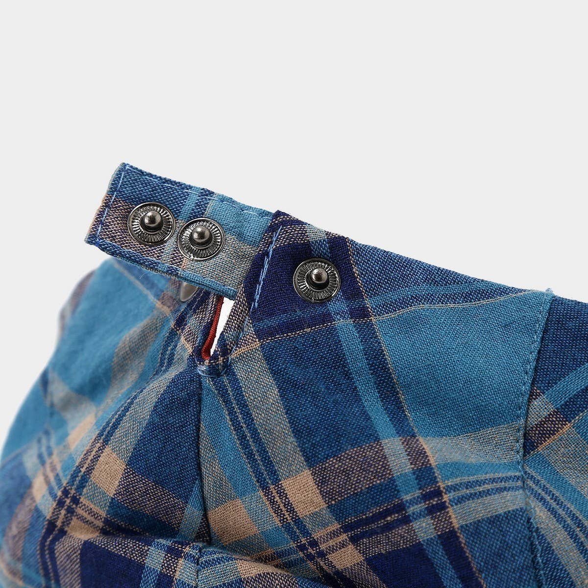 Plaid Dopamine Color Block Newsboy Hat_Cwah04626