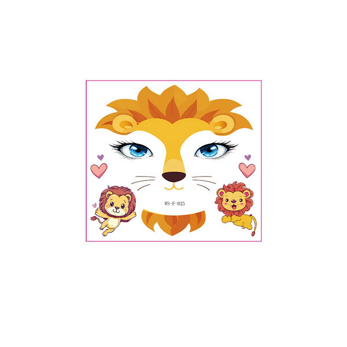 KIDS CHRISTMAS UNICORN PANDA FACE TATTOOS_CWMM8256