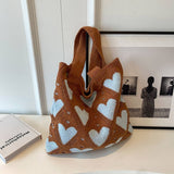 Cwab1956_Knitted Heart Tote Bag