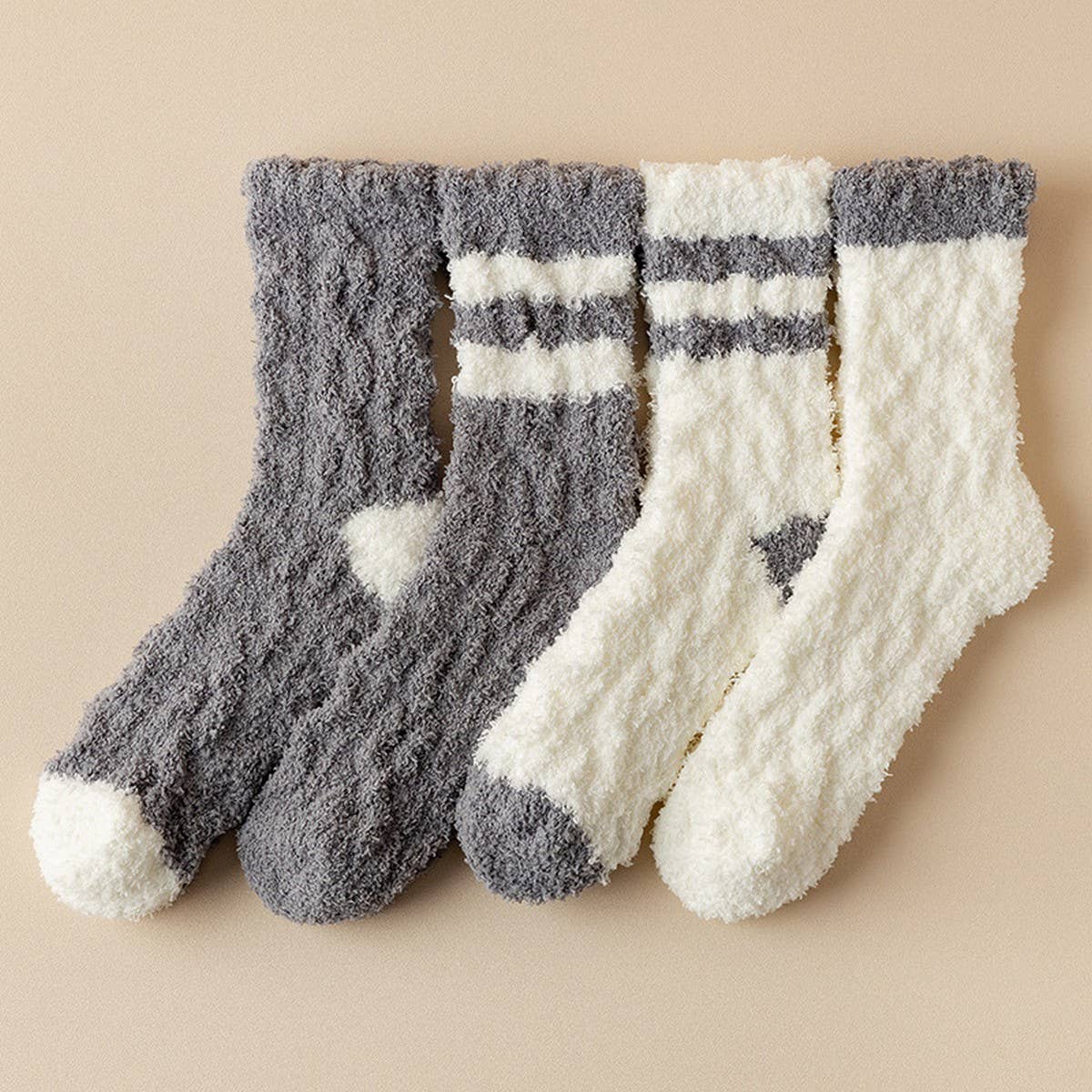 Women'S Thick Warm Coral Fleece Mid-Tube Socks_Cwms1124