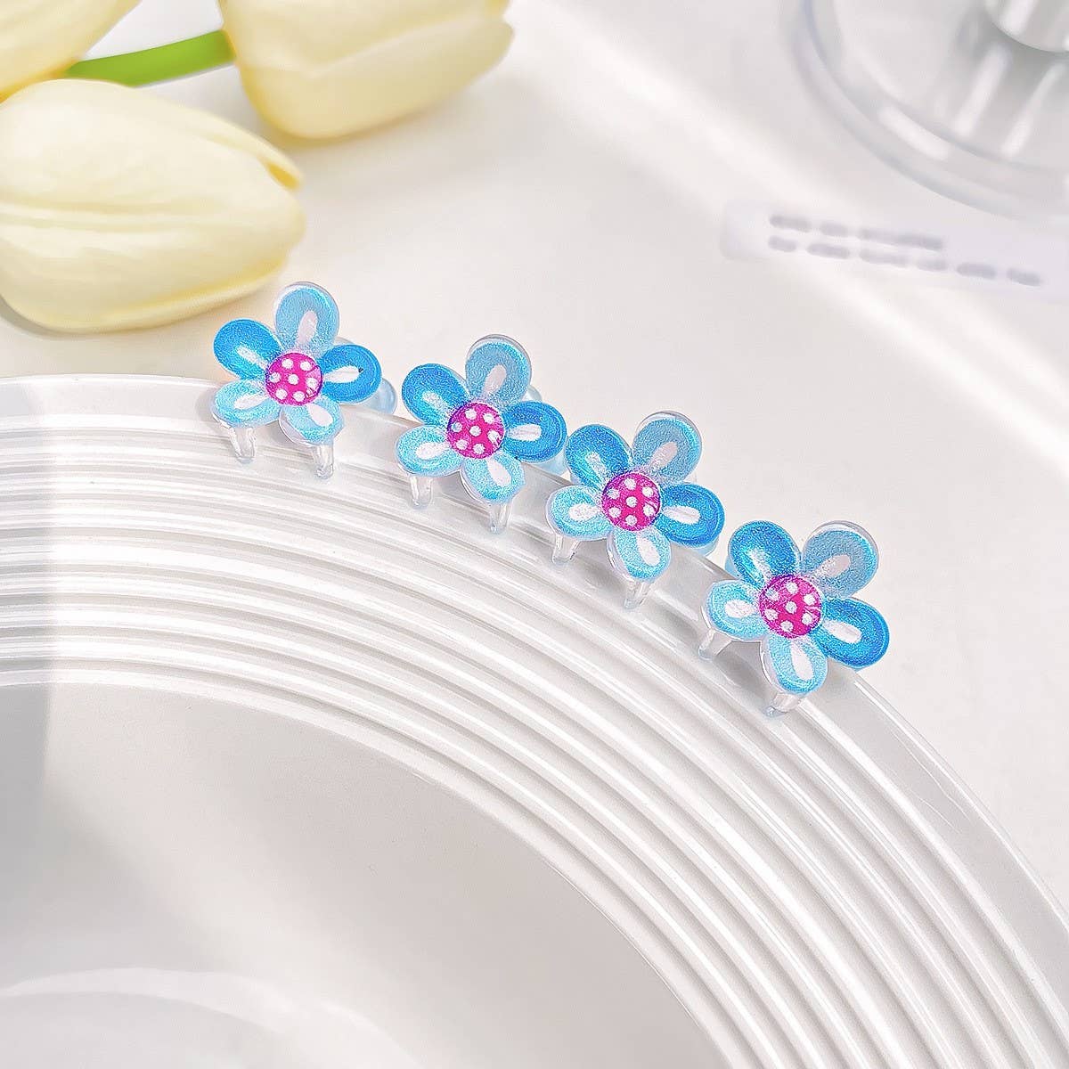 MINI CANDY COLOR FLOWER HAIR CLIP KIDS CLIP_CWAHA0720