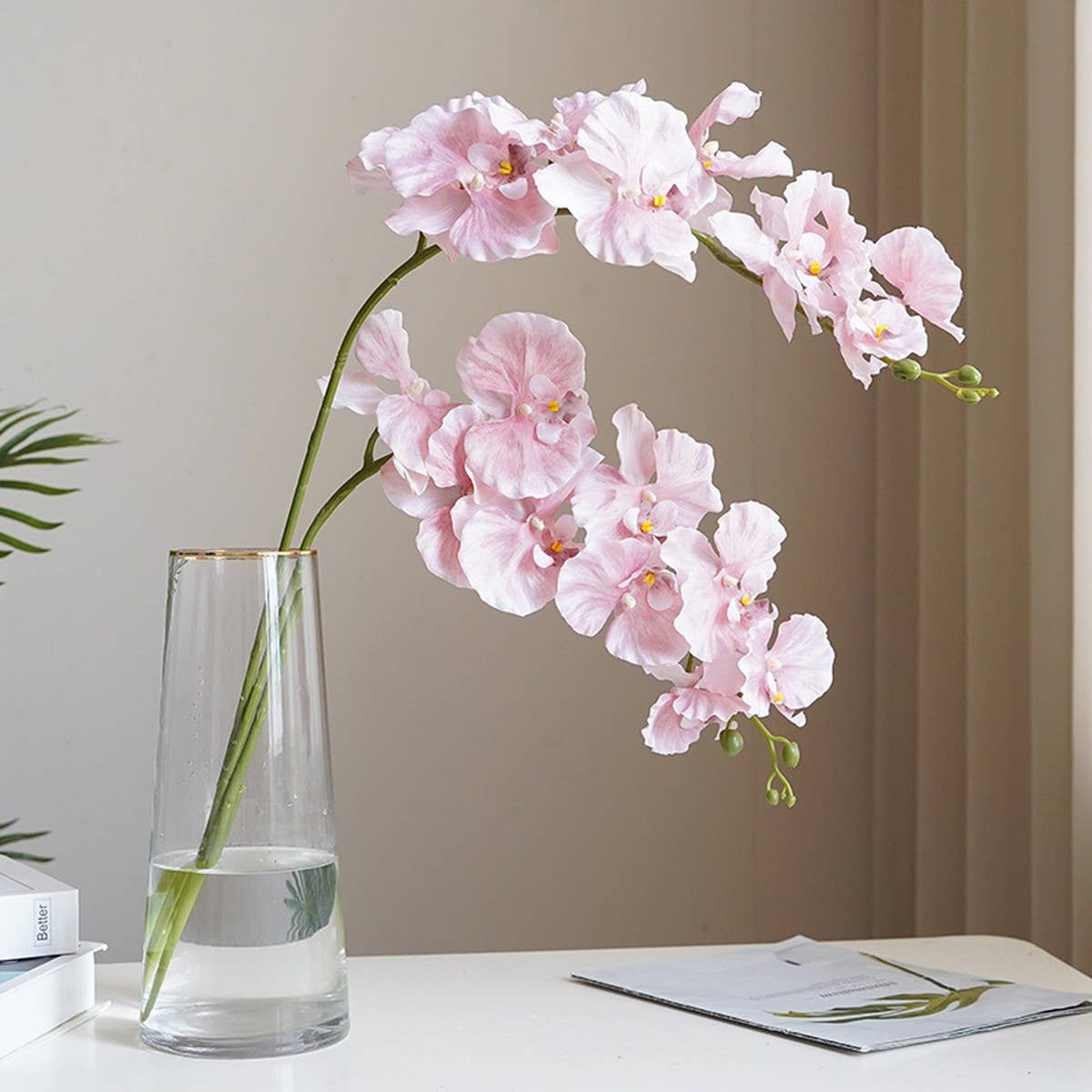 PREMIUM SILK 9 HEAD PHALAENOPSIS ORCHID HOME DECOR_CWMM6479