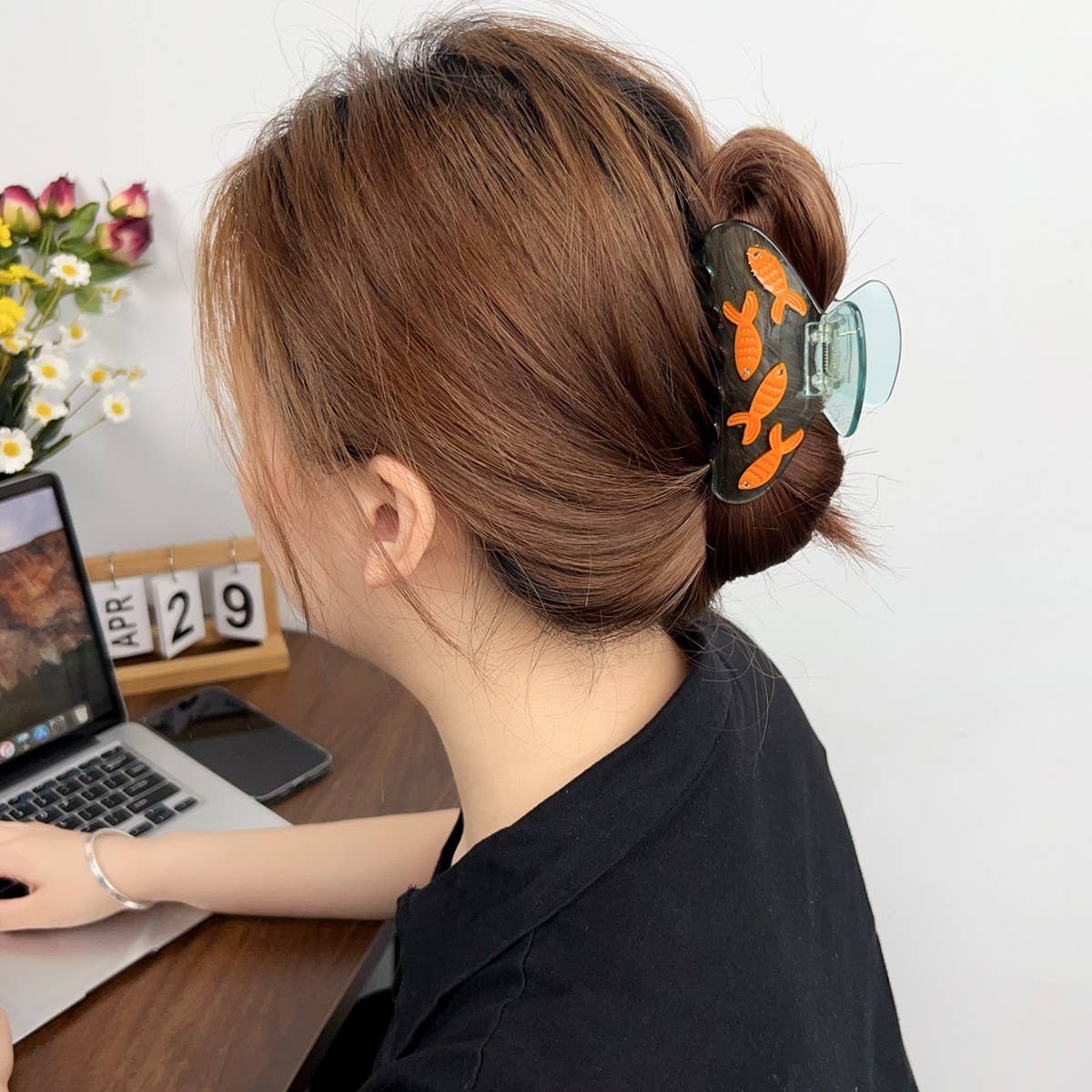 MINI KOI FISH HAIR CLAW CUTE ACETATE SUMMER CLIP_CWAHA2068