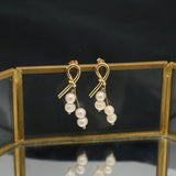 NEW RETRO SIMPLE NATURAL PEARL EARRINGS FOR WOMEN_CWAJE3820
