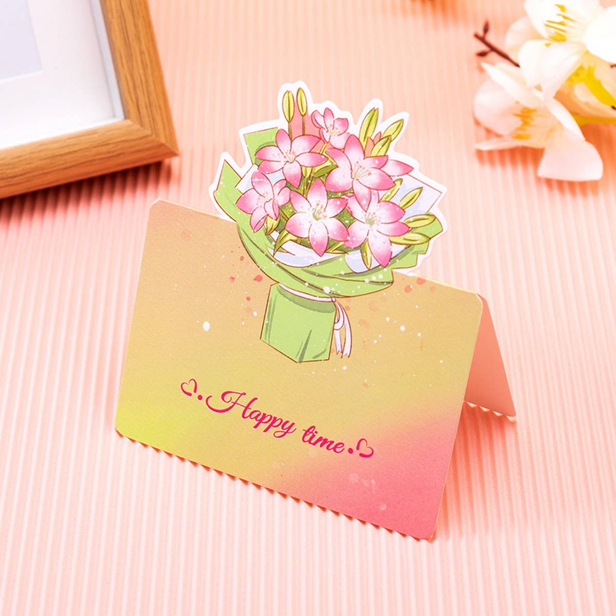 THREE DIMENSIONAL BOUQUET FLOWER GREETING CARD_CWMM1029