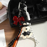 ELEGANT DOG BOW CHARM WITH BRAIDED STRAP_CWMM7558