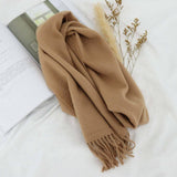 100% WOOL SOLID SCARF ELEGANT UNISEX SPRING WRAP_CWASC1093