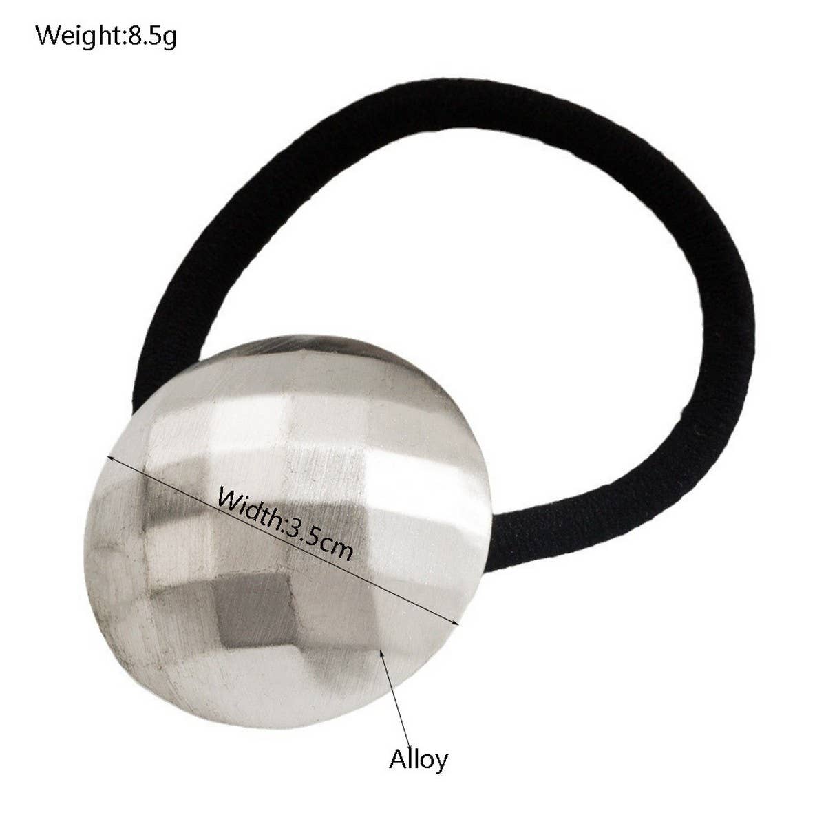 MINIMALIST METAL HAIR TIE WITH HEART CIRCLE_CWAHA6244