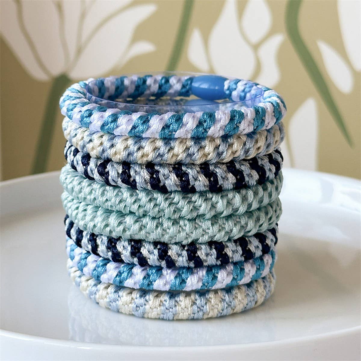 BOXED SMALL FRESH MIXED COLOR HAIR TIE 8 PIECE SET_CWAHA2438