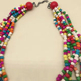 BOHEMIAN MULTI LAYER COLORFUL WOODEN BEAD NECKLACE_CWMM4909