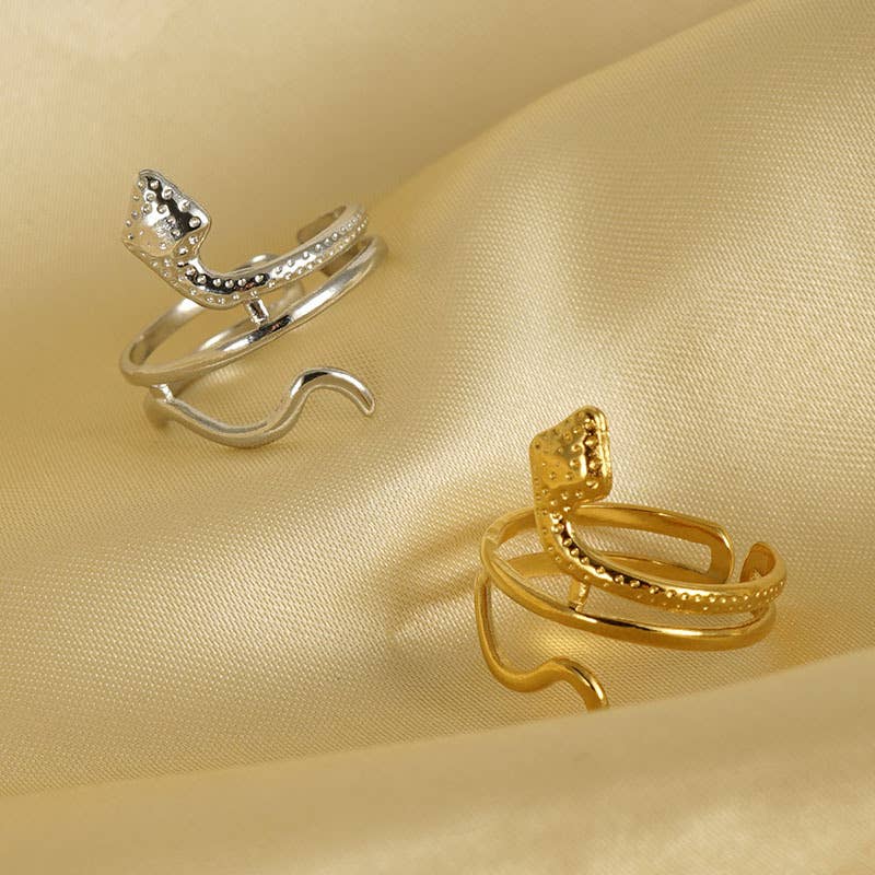 18K Stainless Steel Cold Wind Snake Ring_Cwaje2778
