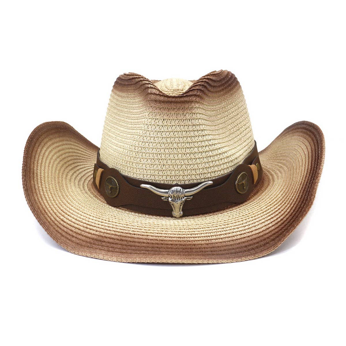 OUTDOOR BEACH SUN HAT WESTERN COWBOY STRAW HAT_CWAH1254