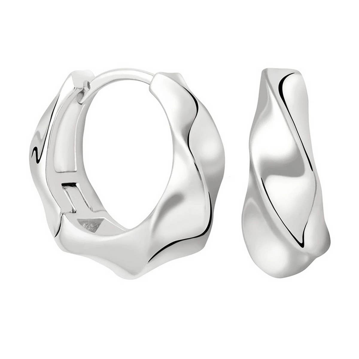 IRREGULAR CONVEX AND CONCAVE DESIGN ROUND EARRINGS_CWAJE1761