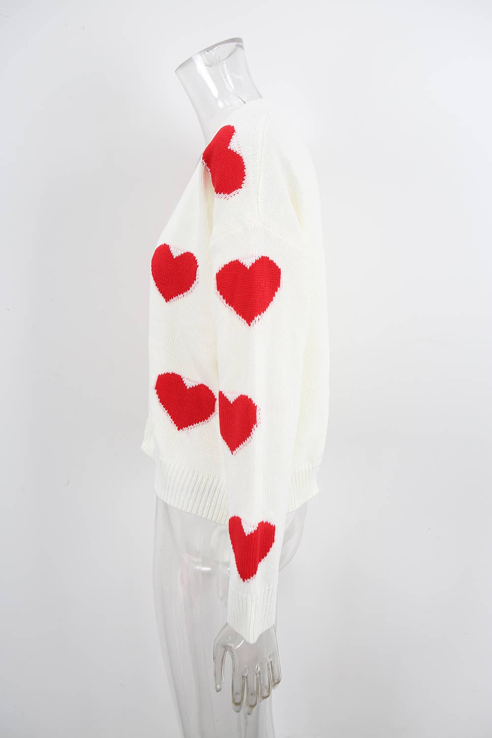 Valentines Day Long-Sleeved Knitted Cardigan